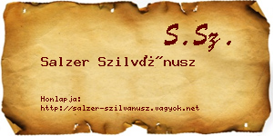 Salzer Szilvánusz névjegykártya